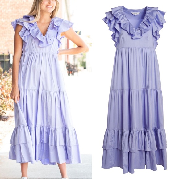 CROSBY by Mollie Burch Dresses & Skirts - CROSBY BY MOLLIE BURCH Cotton Willow Dress in Serene Blue Lilac Size XXS